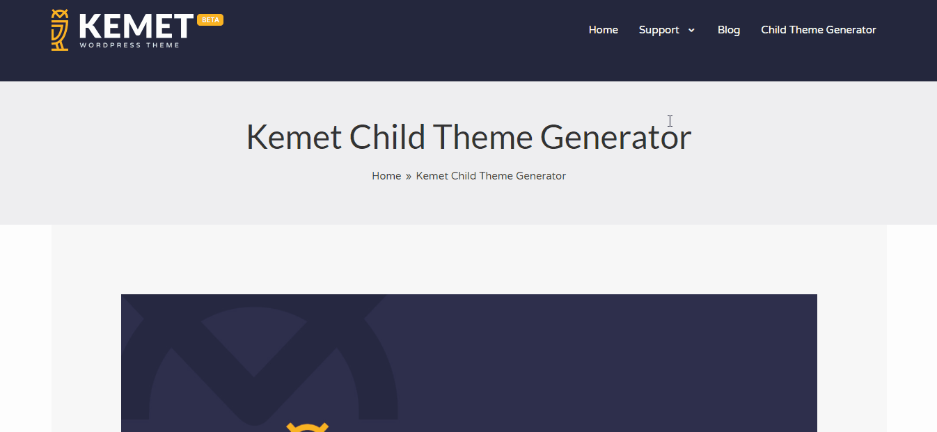 Generating Child Theme for Kemet Then Uploading it to WordPress Site
